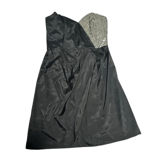 Fredericks Of Hollywood VTG Y2K Black Strapless Sequin Dress Cocktail Sz 11/12 - Picture 8 of 12